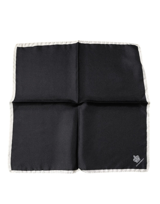Dolce & Gabbana Black Crown Logo Square Handkerchief Scarf – par Dolce & Gabbana | Disponible sur Sandy Store ByNet