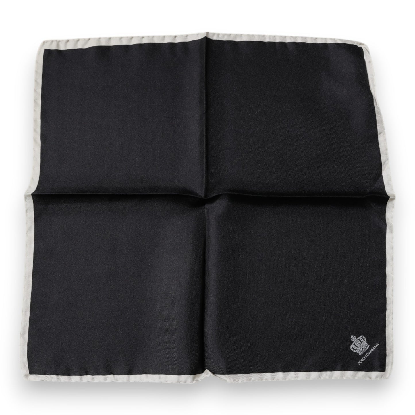 Dolce & Gabbana Black Crown Logo Square Handkerchief Scarf – par Dolce & Gabbana | Disponible sur Sandy Store ByNet