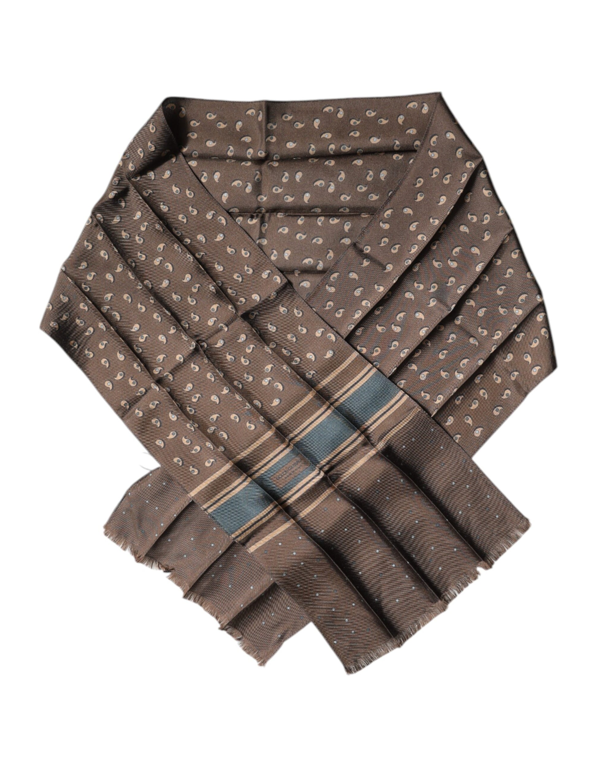Dolce & Gabbana Brown Fantasy Silk Neck Wrap Shawl Scarf – par Dolce & Gabbana | Disponible sur Sandy Store ByNet