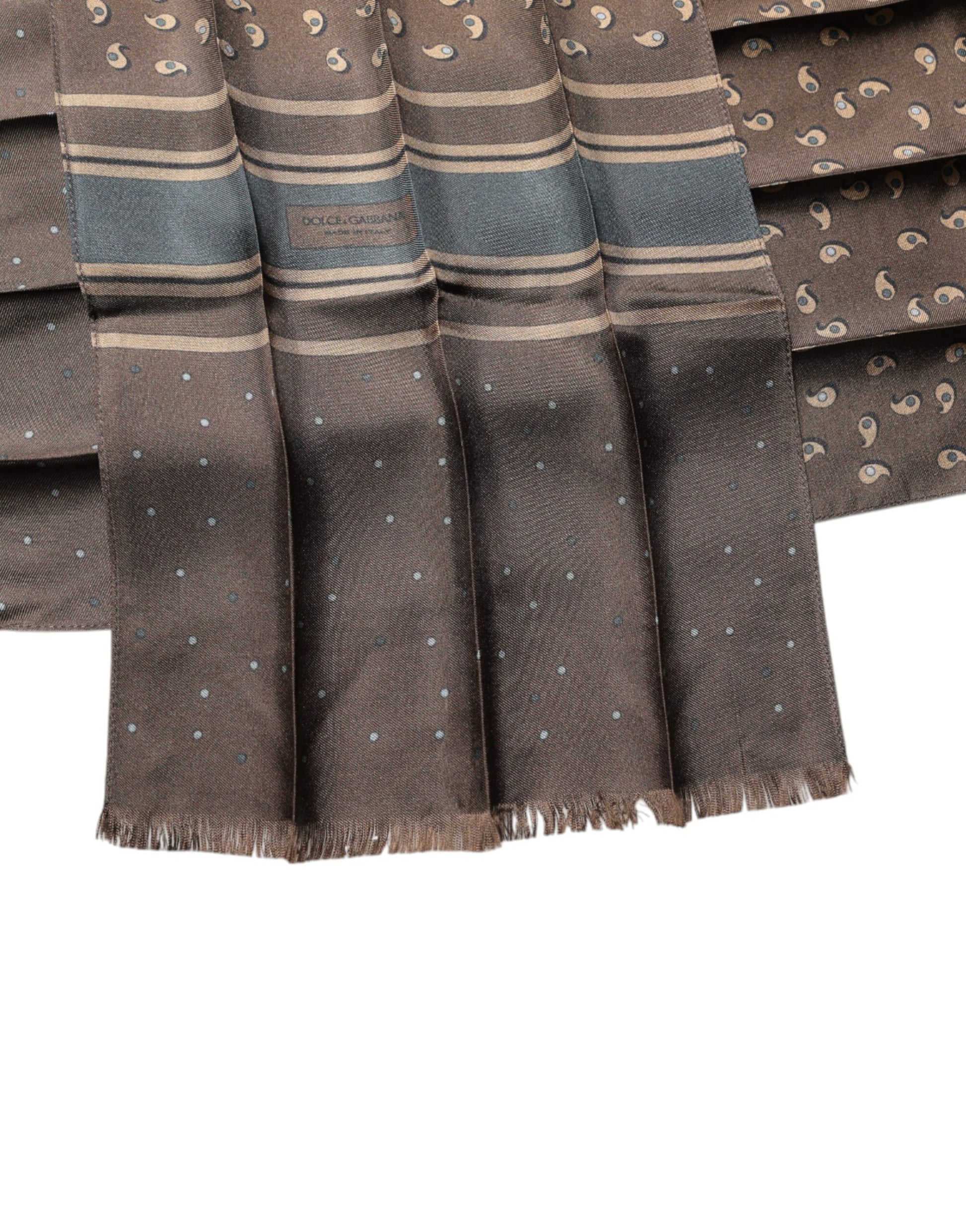 Dolce & Gabbana Brown Fantasy Silk Neck Wrap Shawl Scarf – par Dolce & Gabbana | Disponible sur Sandy Store ByNet