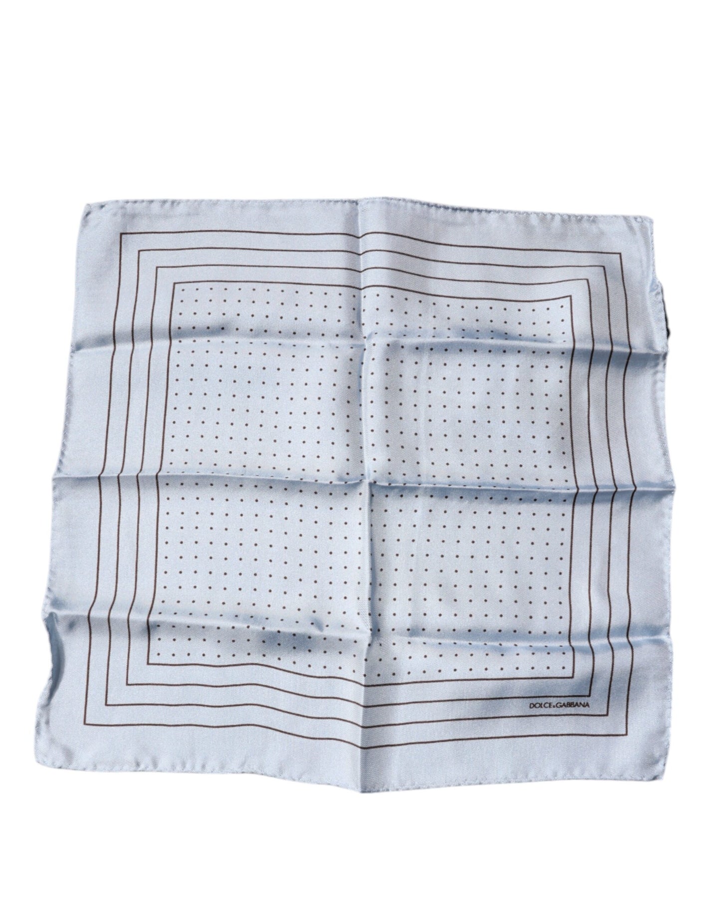 Dolce & Gabbana Sky Blue Polka Dots Square Handkerchief Scarf – par Dolce & Gabbana | Disponible sur Sandy Store ByNet