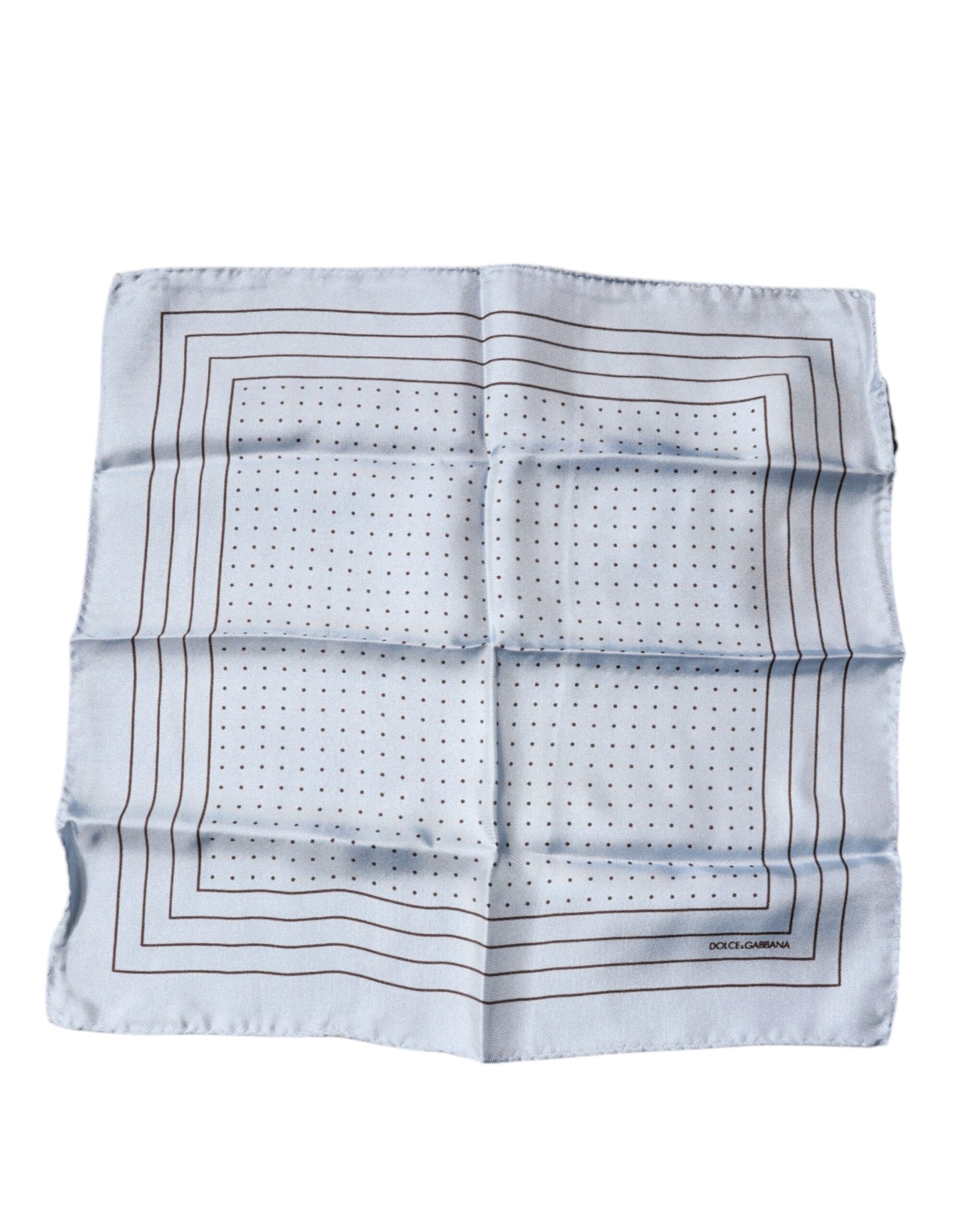 Dolce & Gabbana Sky Blue Polka Dots Square Handkerchief Scarf – par Dolce & Gabbana | Disponible sur Sandy Store ByNet