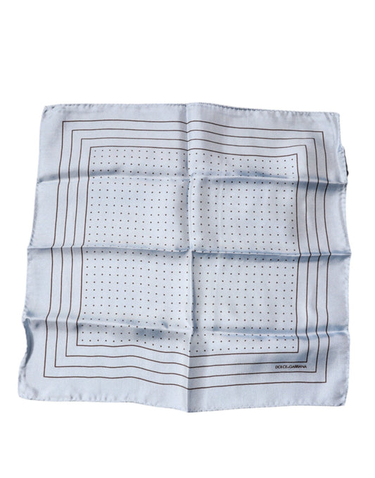 Dolce & Gabbana Sky Blue Polka Dots Square Handkerchief Scarf – par Dolce & Gabbana | Disponible sur Sandy Store ByNet