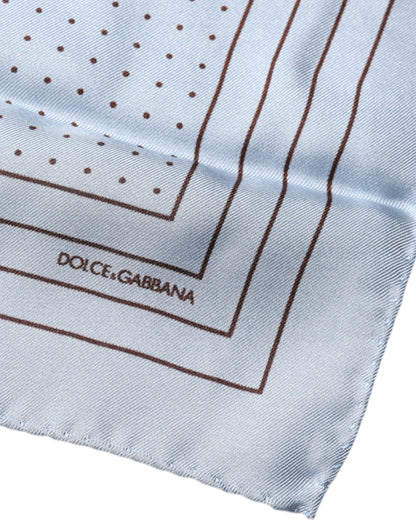 Dolce & Gabbana Sky Blue Polka Dots Square Handkerchief Scarf – par Dolce & Gabbana | Disponible sur Sandy Store ByNet
