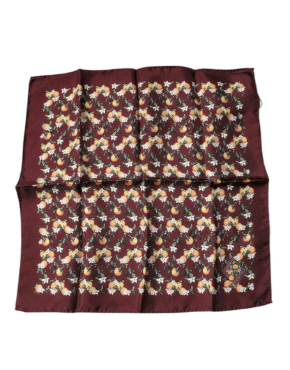 Dolce & Gabbana Maroon Oranges Silk Square Handkerchief Scarf – par Dolce & Gabbana | Disponible sur Sandy Store ByNet