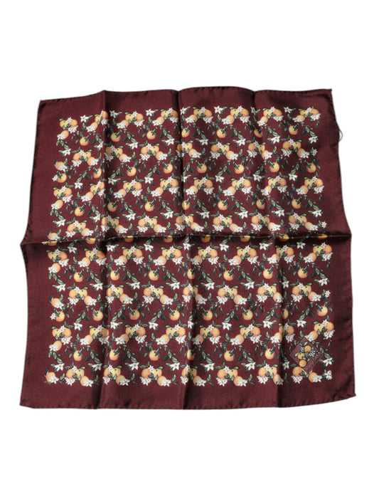 Dolce & Gabbana Maroon Oranges Silk Square Handkerchief Scarf – par Dolce & Gabbana | Disponible sur Sandy Store ByNet