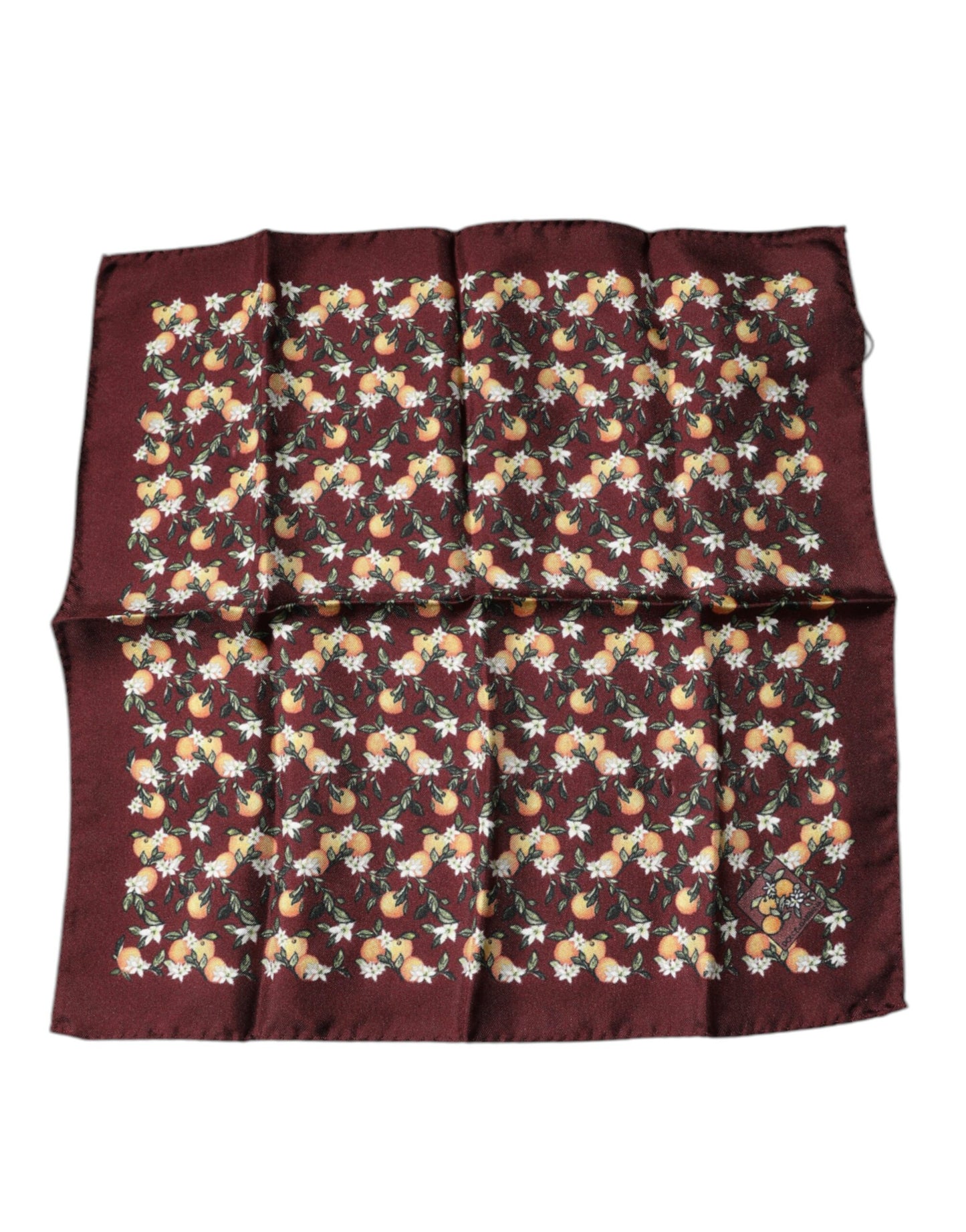 Dolce & Gabbana Maroon Oranges Silk Square Handkerchief Scarf – par Dolce & Gabbana | Disponible sur Sandy Store ByNet