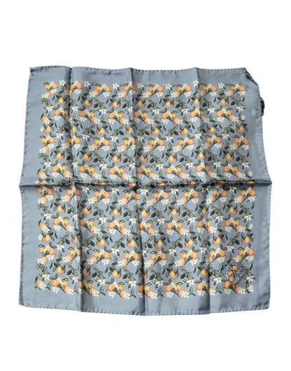 Dolce & Gabbana Gray Oranges Silk Square Handkerchief Scarf – par Dolce & Gabbana | Disponible sur Sandy Store ByNet