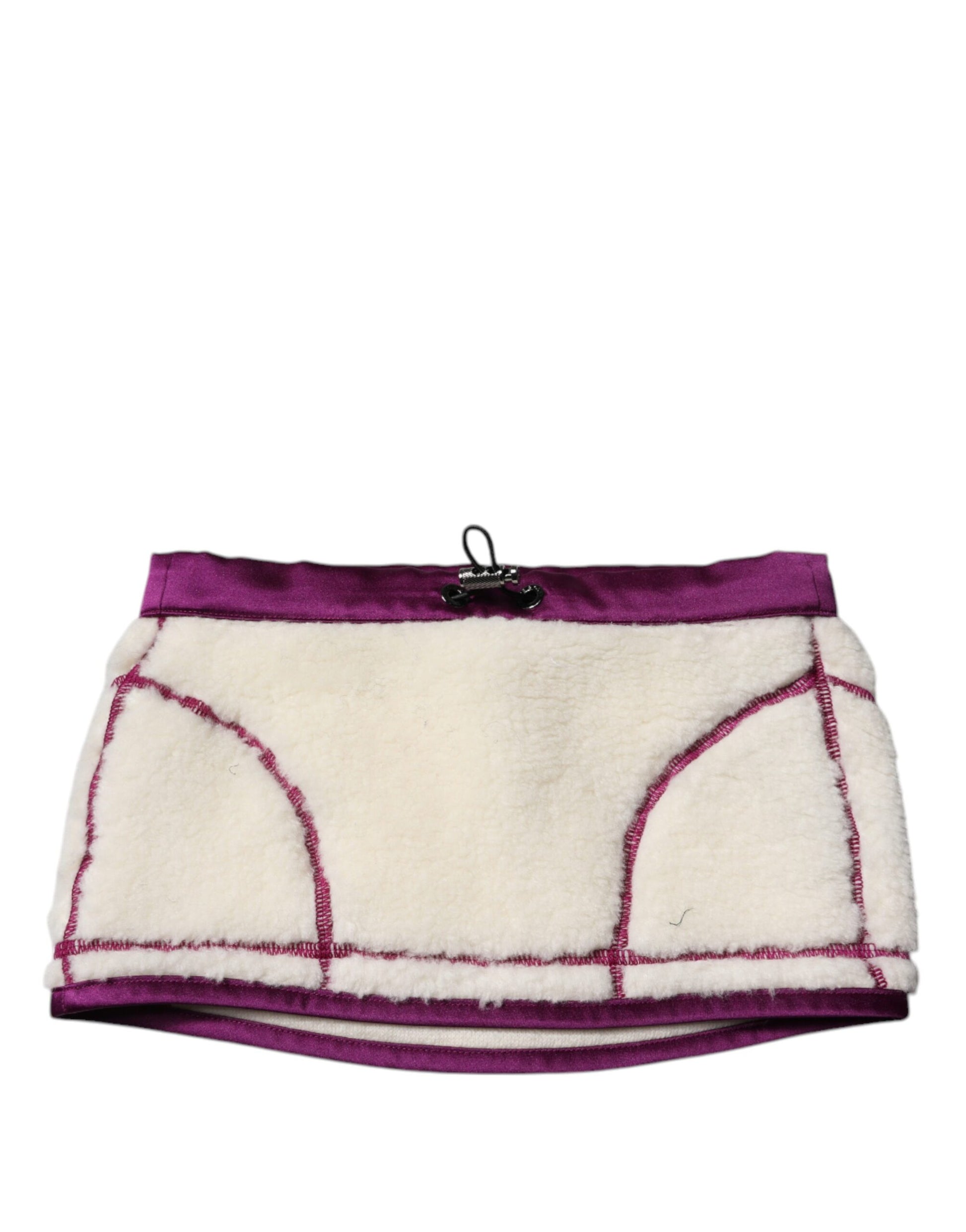 Dolce & Gabbana White Purple Cashmere Fleece Neck Warmer Scarf – par Dolce & Gabbana | Disponible sur Sandy Store ByNet