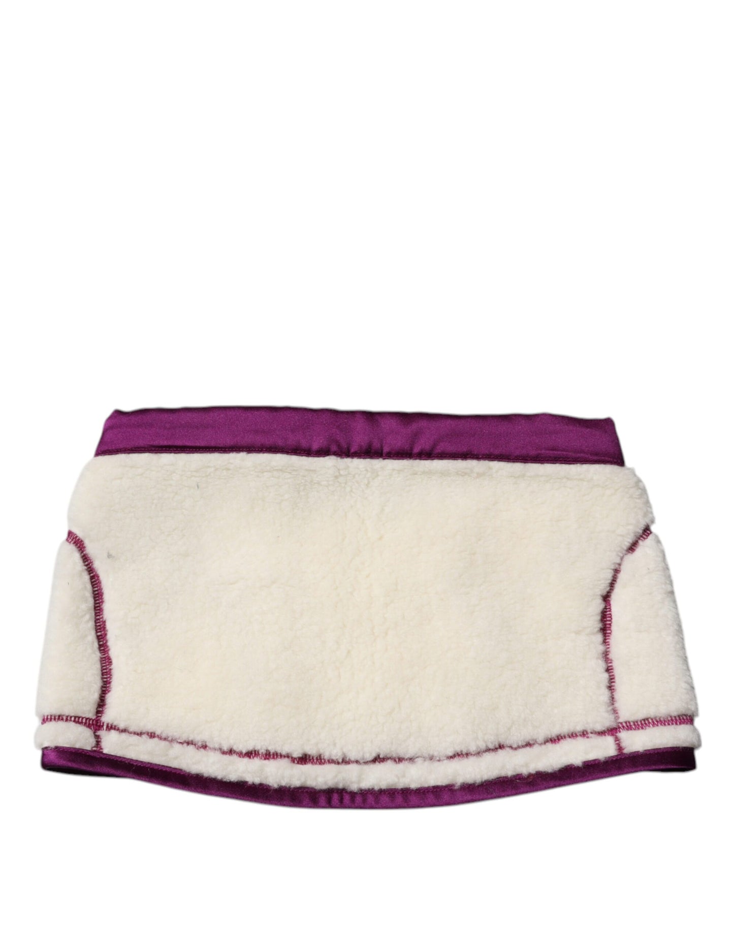 Dolce & Gabbana White Purple Cashmere Fleece Neck Warmer Scarf – par Dolce & Gabbana | Disponible sur Sandy Store ByNet