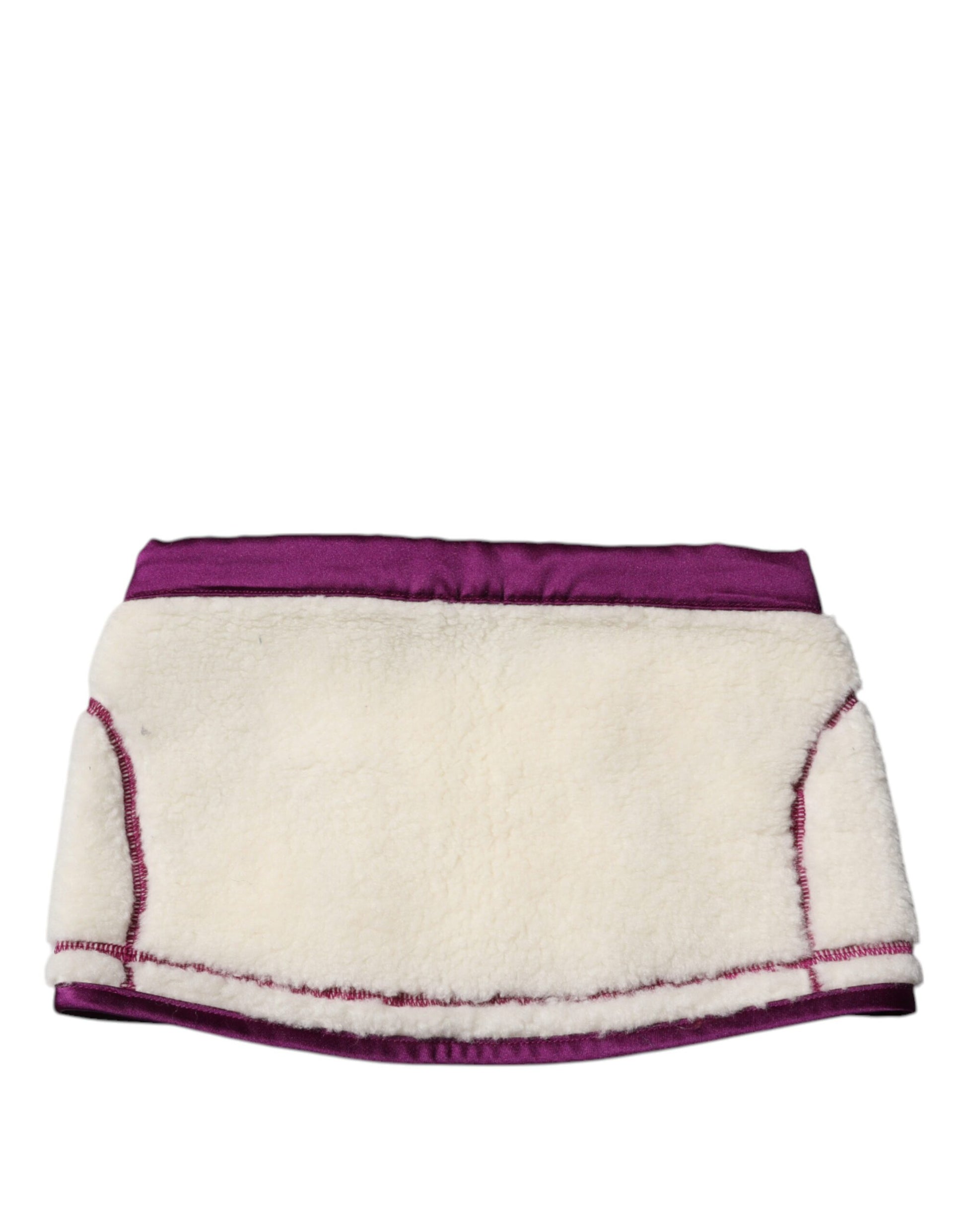 Dolce & Gabbana White Purple Cashmere Fleece Neck Warmer Scarf – par Dolce & Gabbana | Disponible sur Sandy Store ByNet
