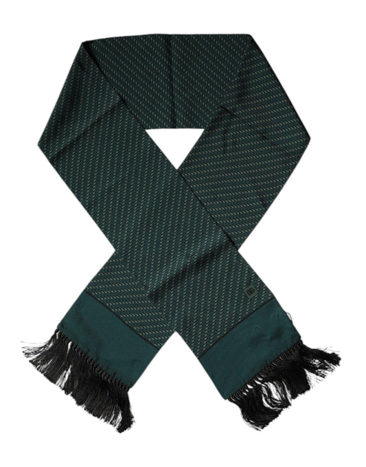 Dolce & Gabbana Dark Green Fantasy Fringes Neck Wrap Scarf – par Dolce & Gabbana | Disponible sur Sandy Store ByNet