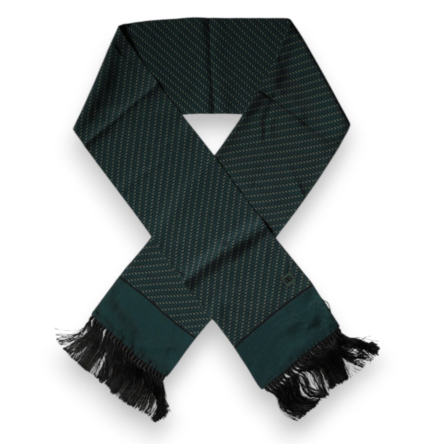 Dolce & Gabbana Dark Green Fantasy Fringes Neck Wrap Scarf – par Dolce & Gabbana | Disponible sur Sandy Store ByNet