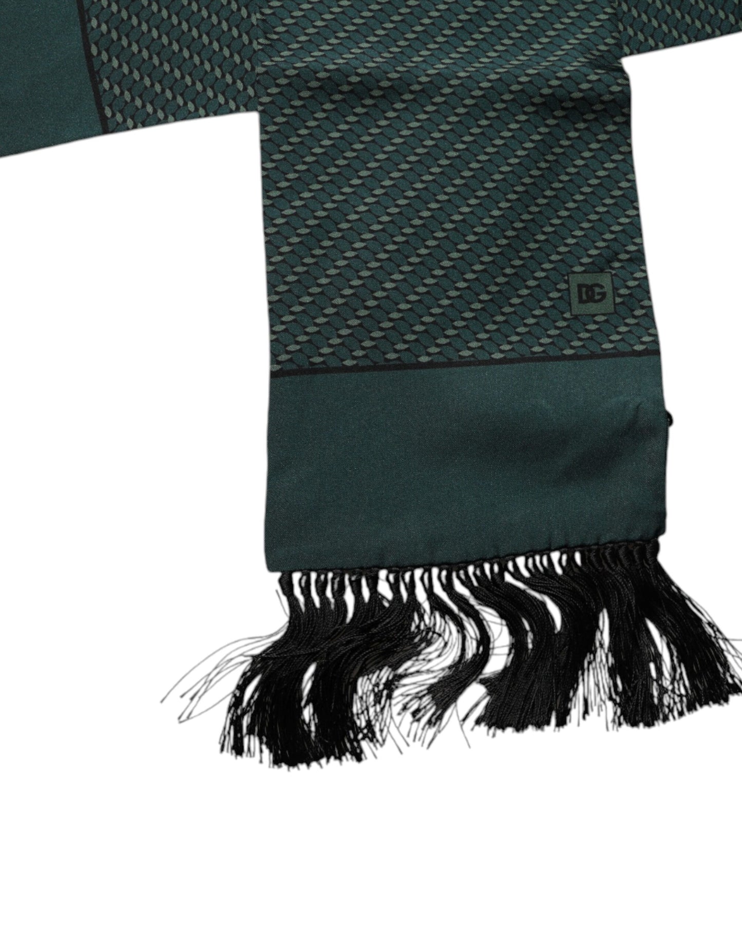 Dolce & Gabbana Dark Green Fantasy Fringes Neck Wrap Scarf – par Dolce & Gabbana | Disponible sur Sandy Store ByNet