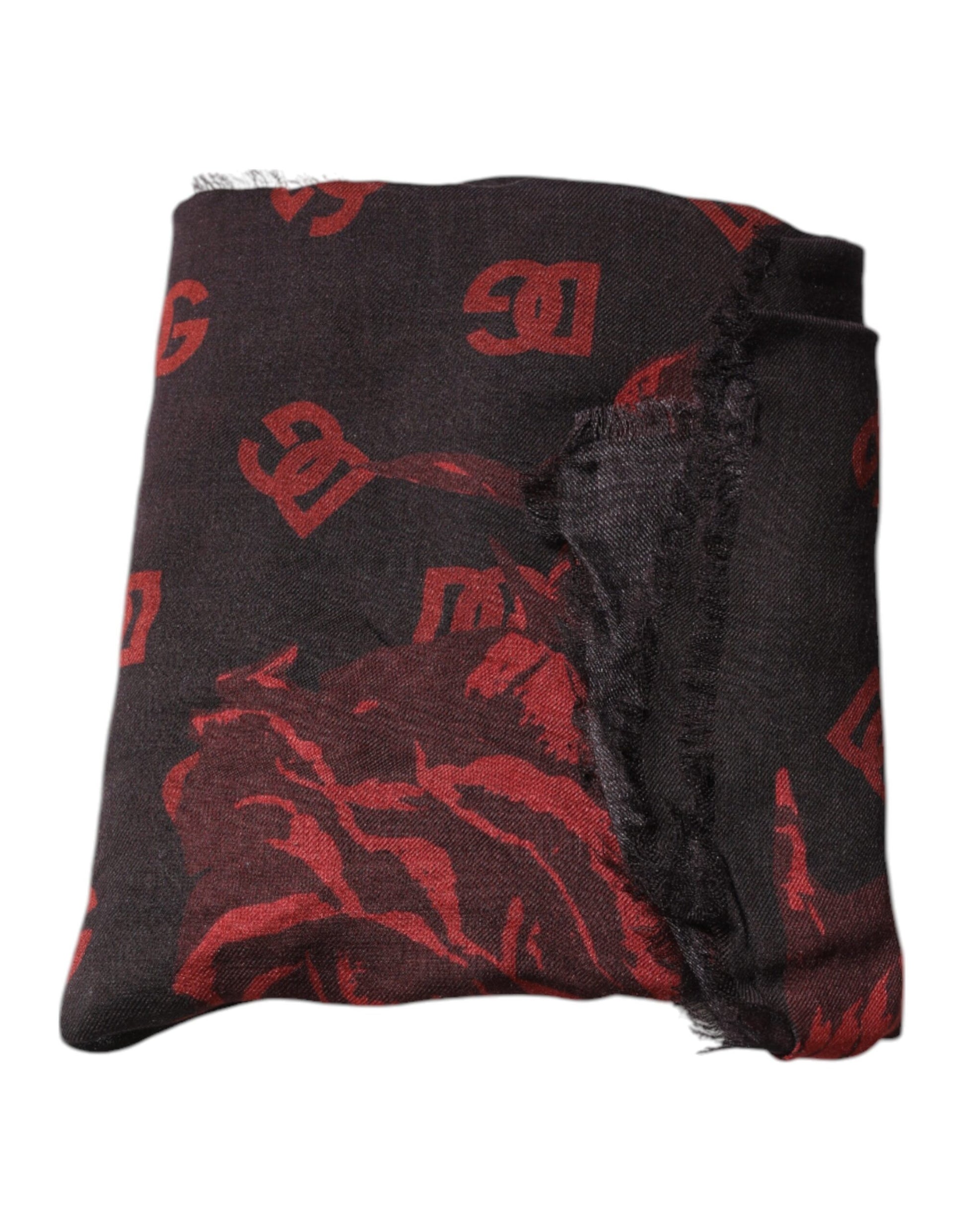 Dolce & Gabbana Black Red Floral Modal Wrap Shawl Scarf – par Dolce & Gabbana | Disponible sur Sandy Store ByNet