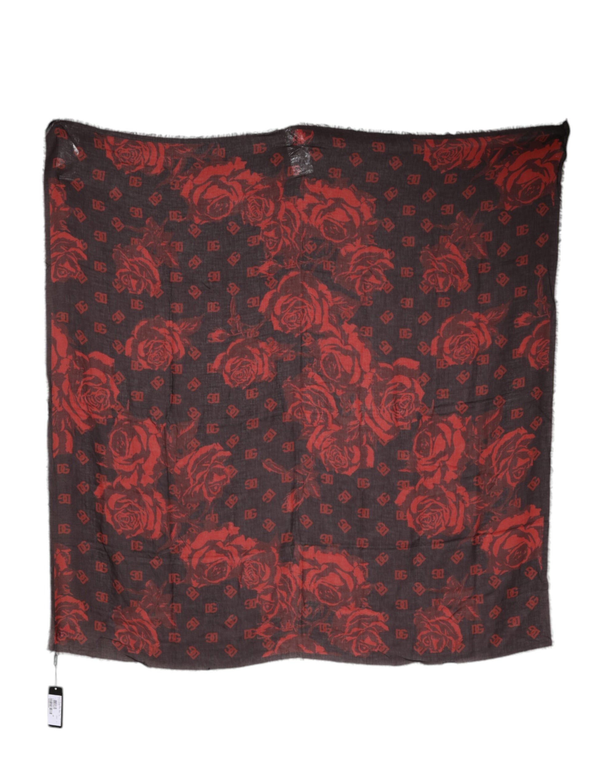 Dolce & Gabbana Black Red Floral Modal Wrap Shawl Scarf – par Dolce & Gabbana | Disponible sur Sandy Store ByNet
