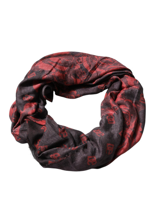 Dolce & Gabbana Black Red Floral Modal Wrap Shawl Scarf – par Dolce & Gabbana | Disponible sur Sandy Store ByNet