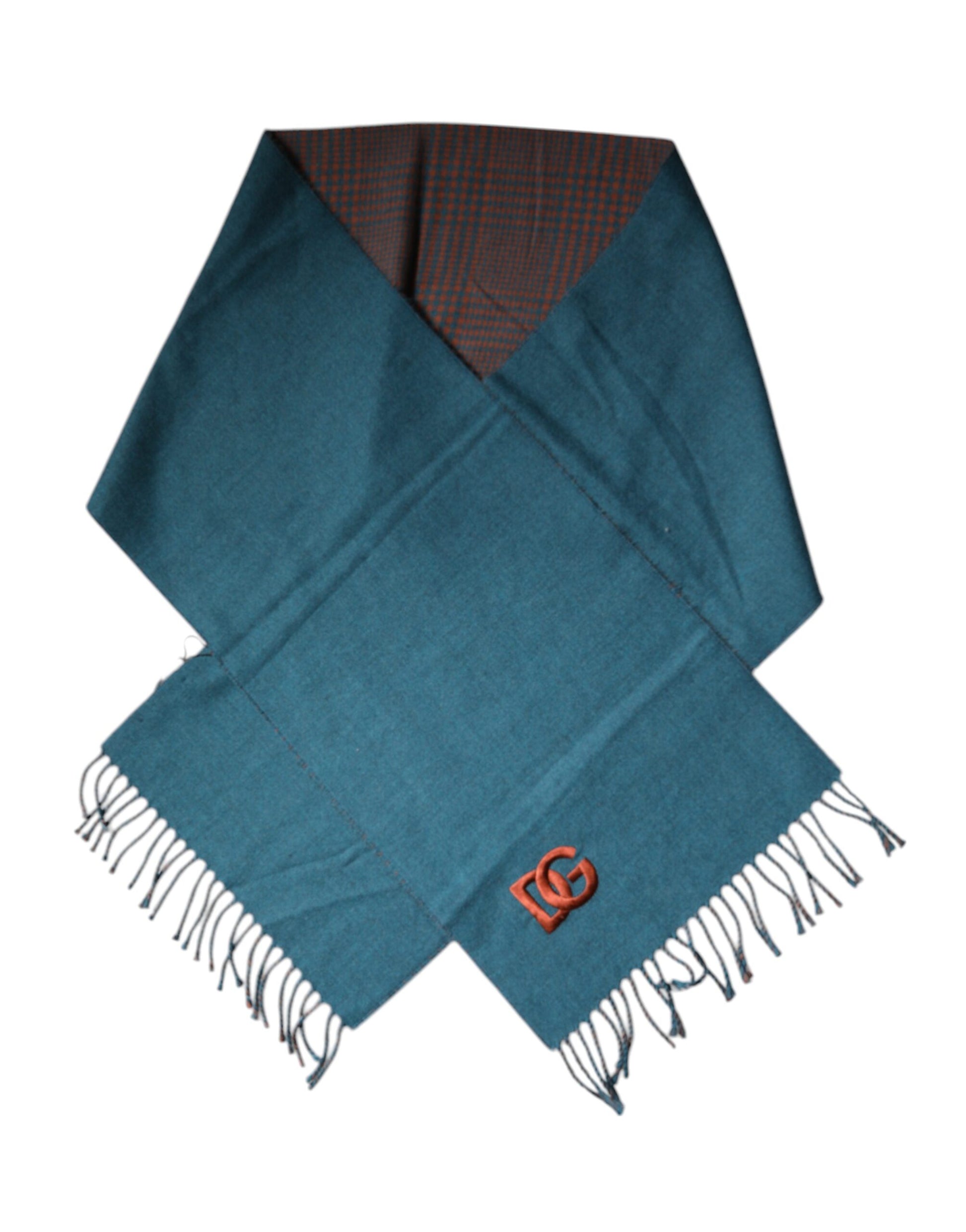 Dolce & Gabbana Blue Green Wool Fringes Wrap Shawl Scarf – par Dolce & Gabbana | Disponible sur Sandy Store ByNet