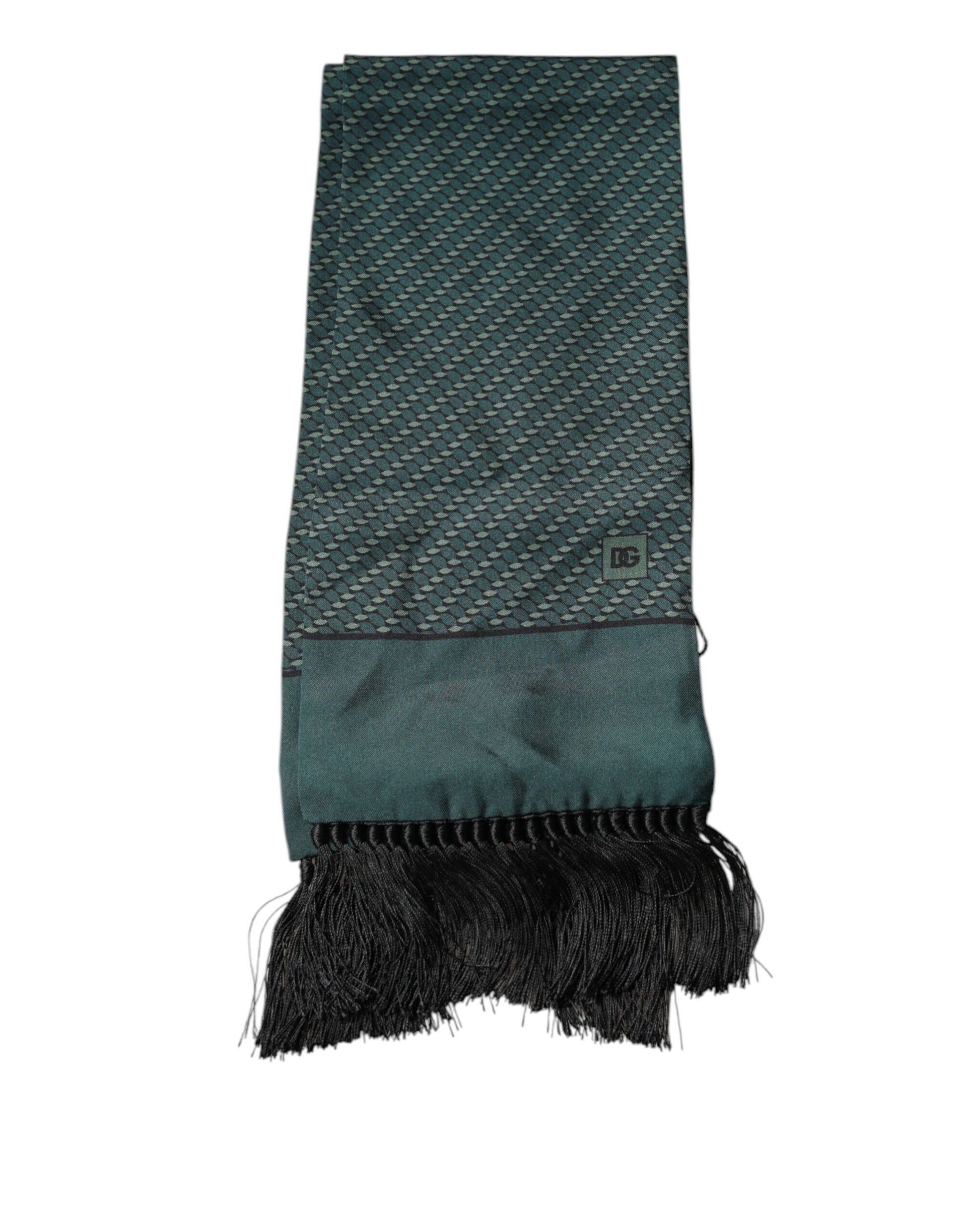 Dolce & Gabbana Dark Green Fantasy Fringes Neck Wrap Scarf – par Dolce & Gabbana | Disponible sur Sandy Store ByNet