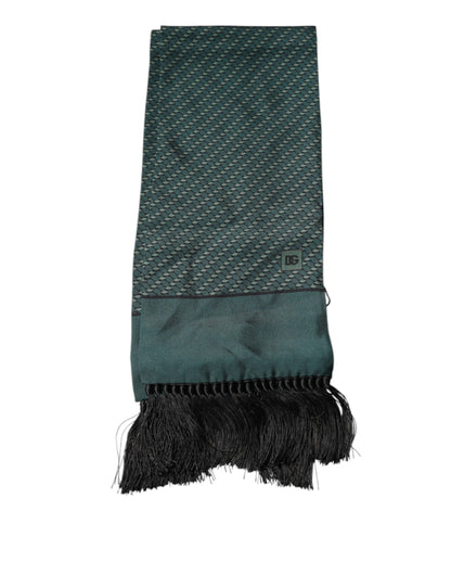 Dolce & Gabbana Dark Green Fantasy Fringes Neck Wrap Scarf – par Dolce & Gabbana | Disponible sur Sandy Store ByNet