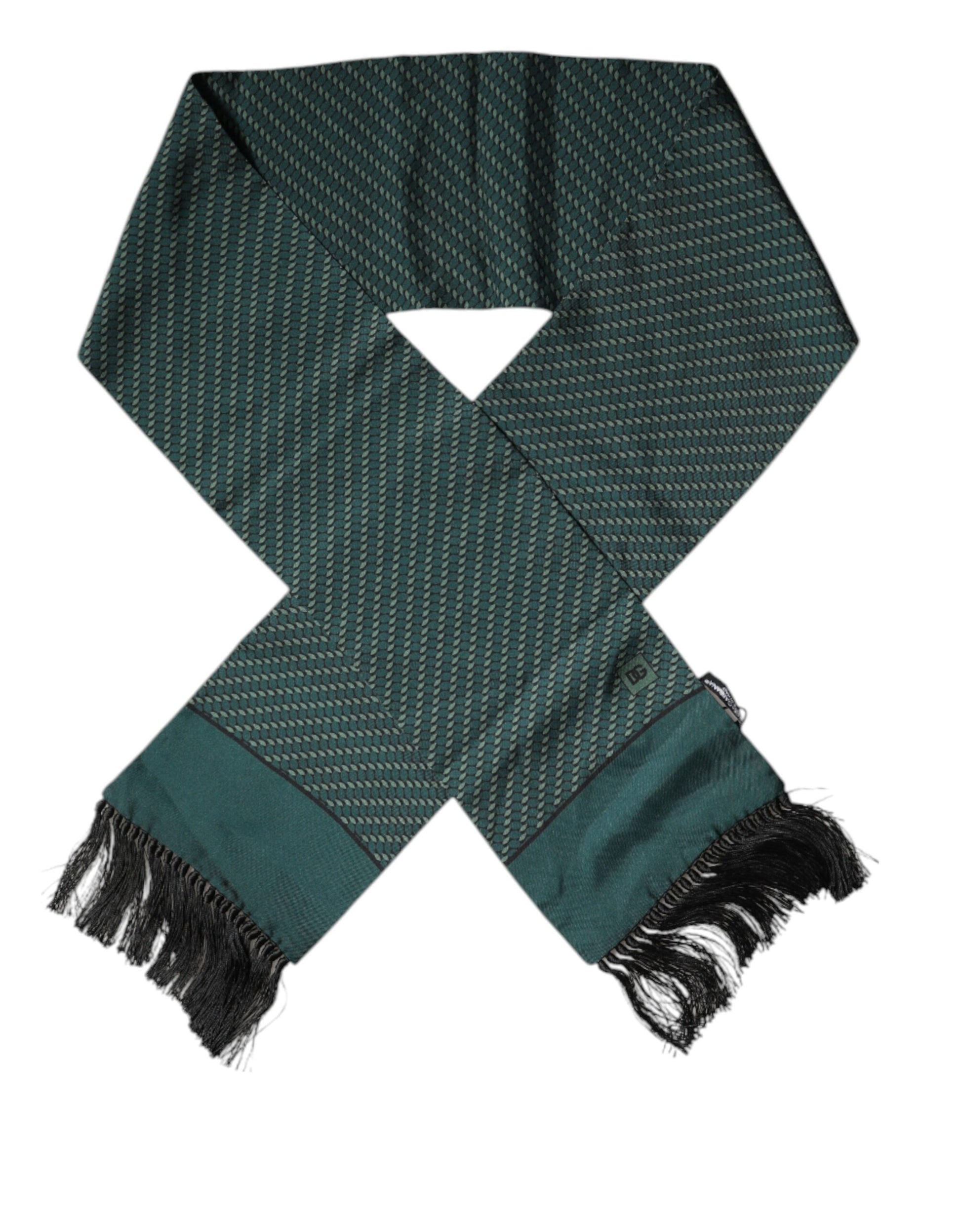 Dolce & Gabbana Dark Green Fantasy Fringes Neck Wrap Scarf – par Dolce & Gabbana | Disponible sur Sandy Store ByNet