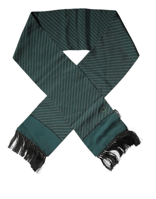 Dolce & Gabbana Dark Green Fantasy Fringes Neck Wrap Scarf – par Dolce & Gabbana | Disponible sur Sandy Store ByNet