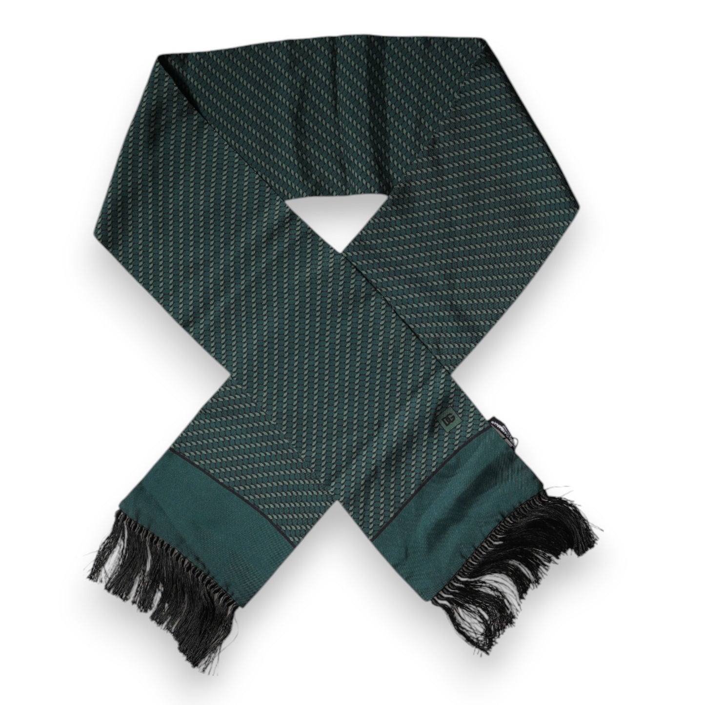 Dolce & Gabbana Dark Green Fantasy Fringes Neck Wrap Scarf – par Dolce & Gabbana | Disponible sur Sandy Store ByNet