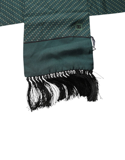 Dolce & Gabbana Dark Green Fantasy Fringes Neck Wrap Scarf – par Dolce & Gabbana | Disponible sur Sandy Store ByNet