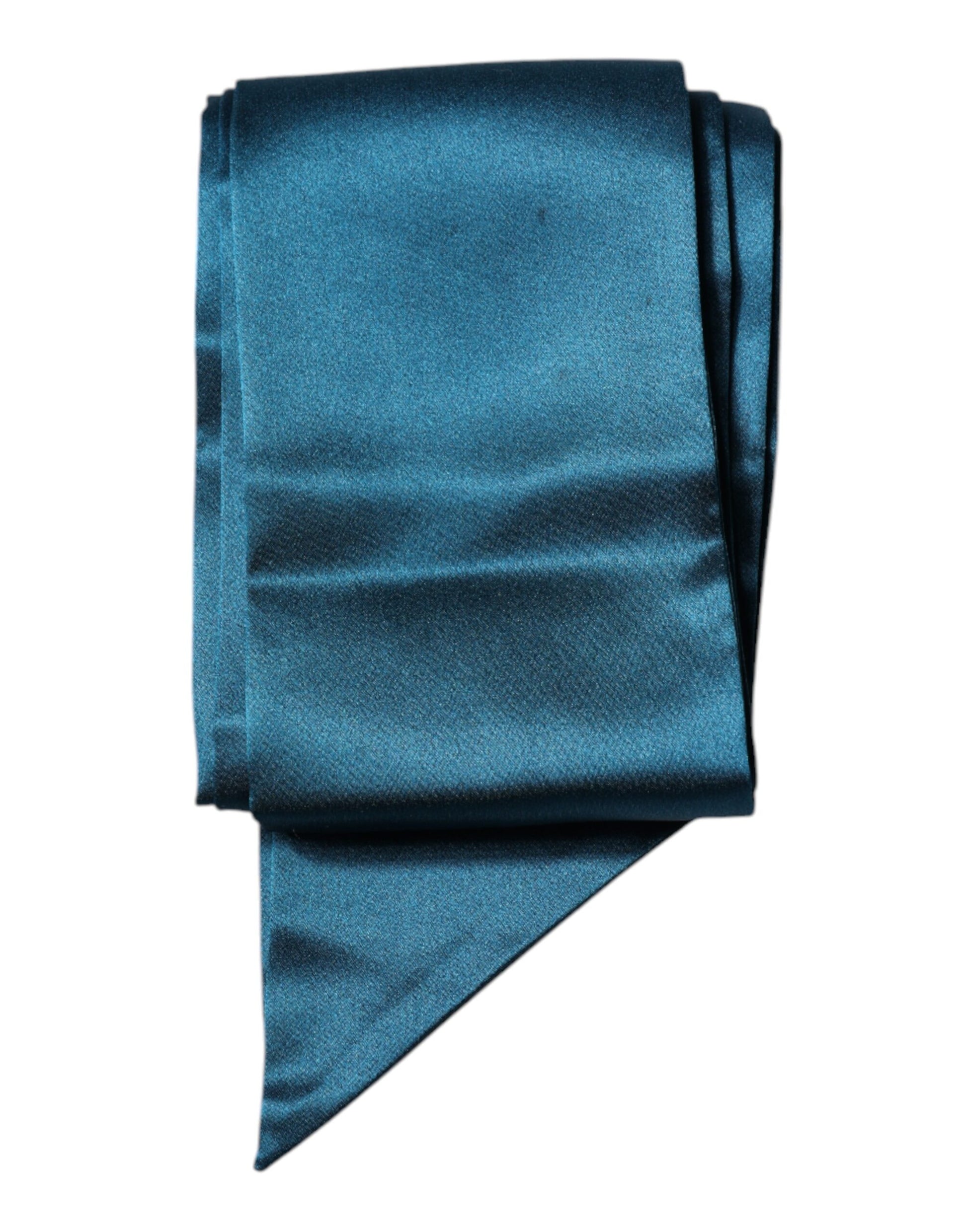 Dolce & Gabbana Dark Green Satin Silk Skinny Foulard Scarf – par Dolce & Gabbana | Disponible sur Sandy Store ByNet