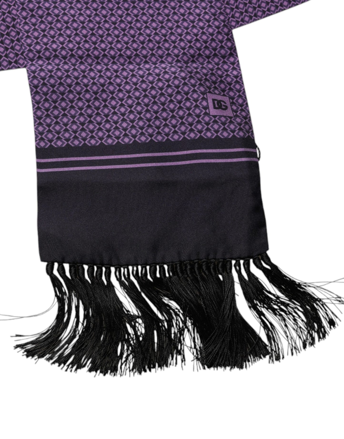 Dolce & Gabbana Purple Fantasy Silk Fringes Neck Wrap Scarf – par Dolce & Gabbana | Disponible sur Sandy Store ByNet
