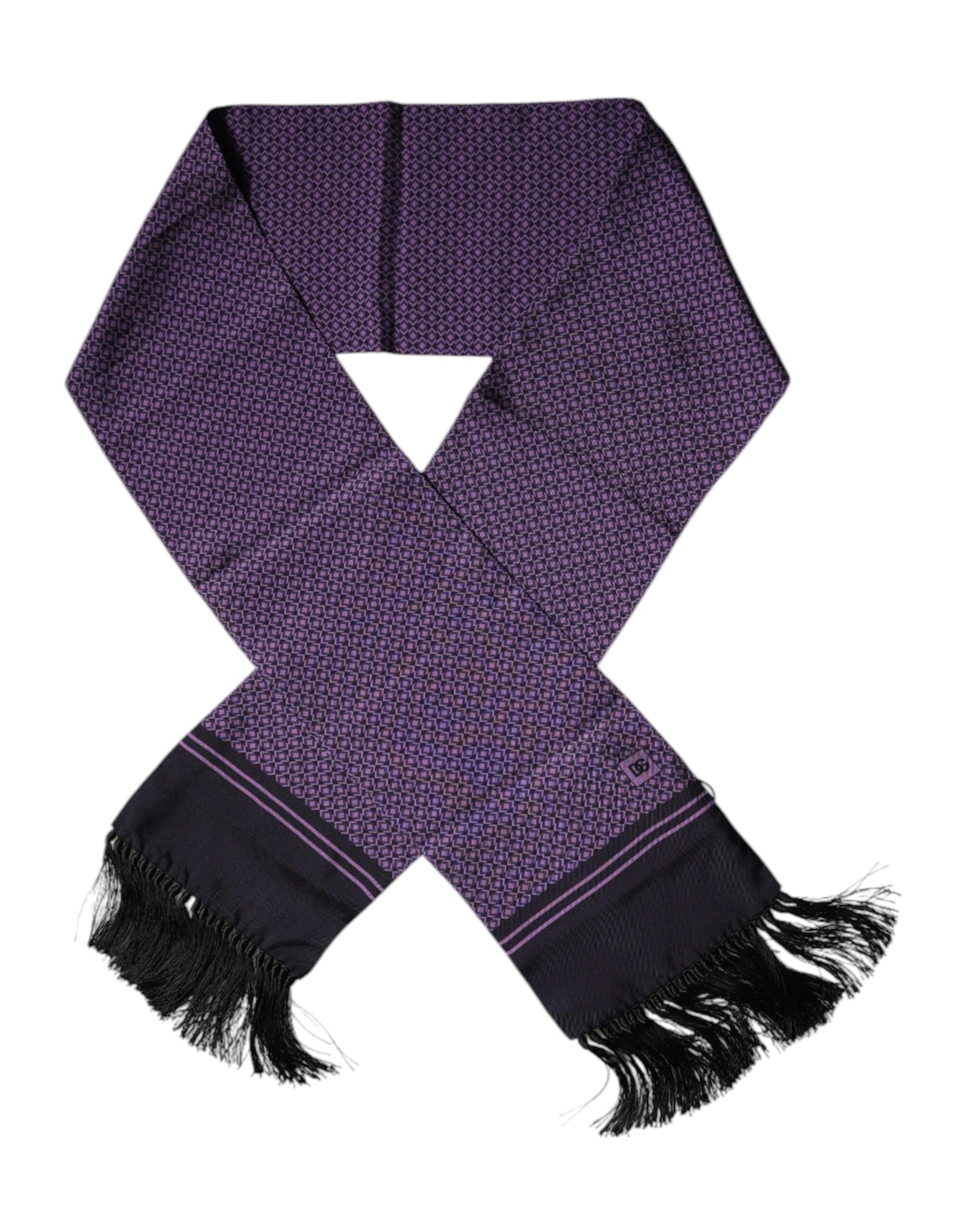 Dolce & Gabbana Purple Fantasy Silk Fringes Neck Wrap Scarf – par Dolce & Gabbana | Disponible sur Sandy Store ByNet