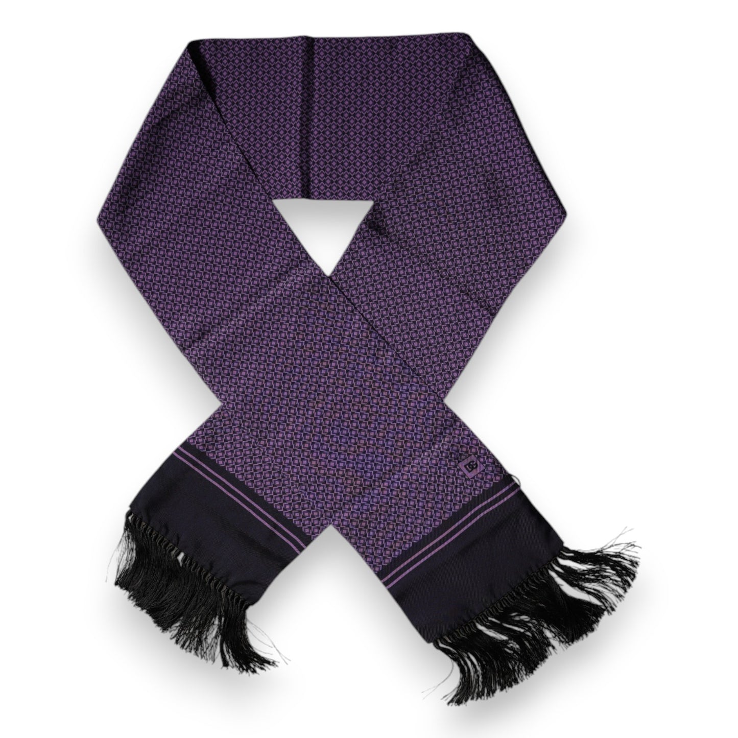 Dolce & Gabbana Purple Fantasy Silk Fringes Neck Wrap Scarf – par Dolce & Gabbana | Disponible sur Sandy Store ByNet