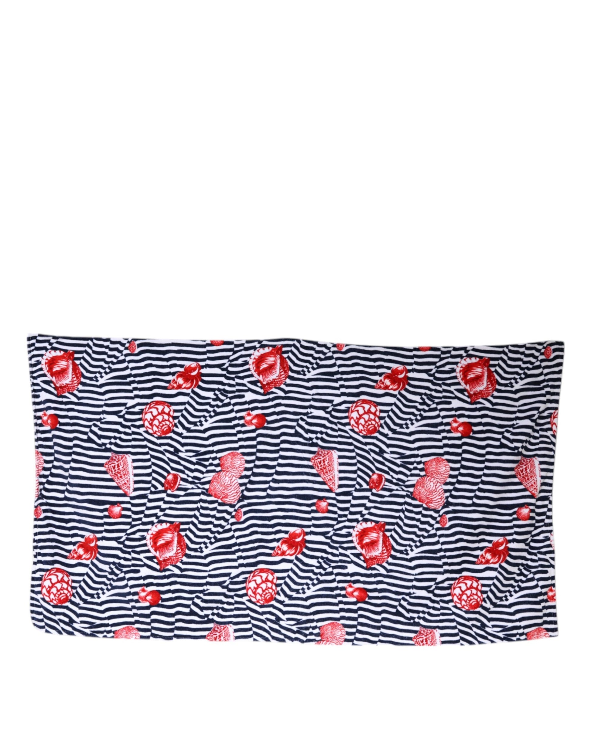 Dolce & Gabbana Multicolor Stripes Seashells Beach Towel – par Dolce & Gabbana | Disponible sur Sandy Store ByNet