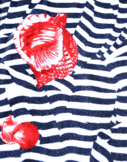 Dolce & Gabbana Multicolor Stripes Seashells Beach Towel – par Dolce & Gabbana | Disponible sur Sandy Store ByNet