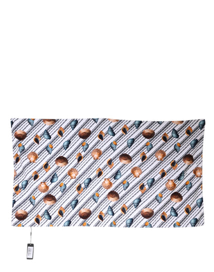 Dolce & Gabbana Multicolor Stripes Seashells Beach Towel – par Dolce & Gabbana | Disponible sur Sandy Store ByNet