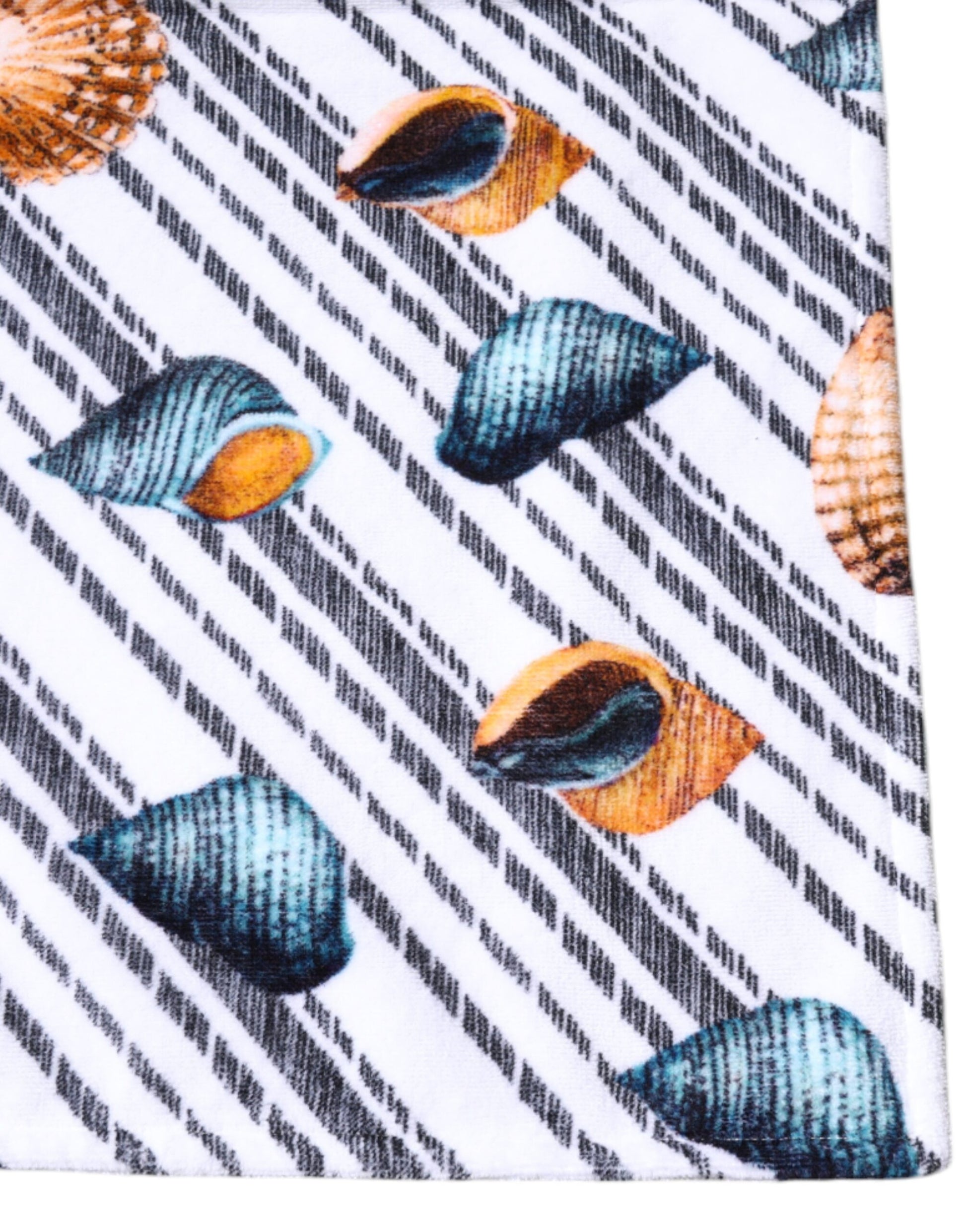 Dolce & Gabbana Multicolor Stripes Seashells Beach Towel – par Dolce & Gabbana | Disponible sur Sandy Store ByNet