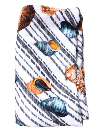 Dolce & Gabbana Multicolor Stripes Seashells Beach Towel – par Dolce & Gabbana | Disponible sur Sandy Store ByNet