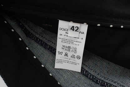 Dolce &amp; Gabbana Embroidered Capri Jeans for Elegant Styling