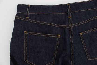 Dolce &amp; Gabbana Embroidered Capri Jeans for Elegant Styling