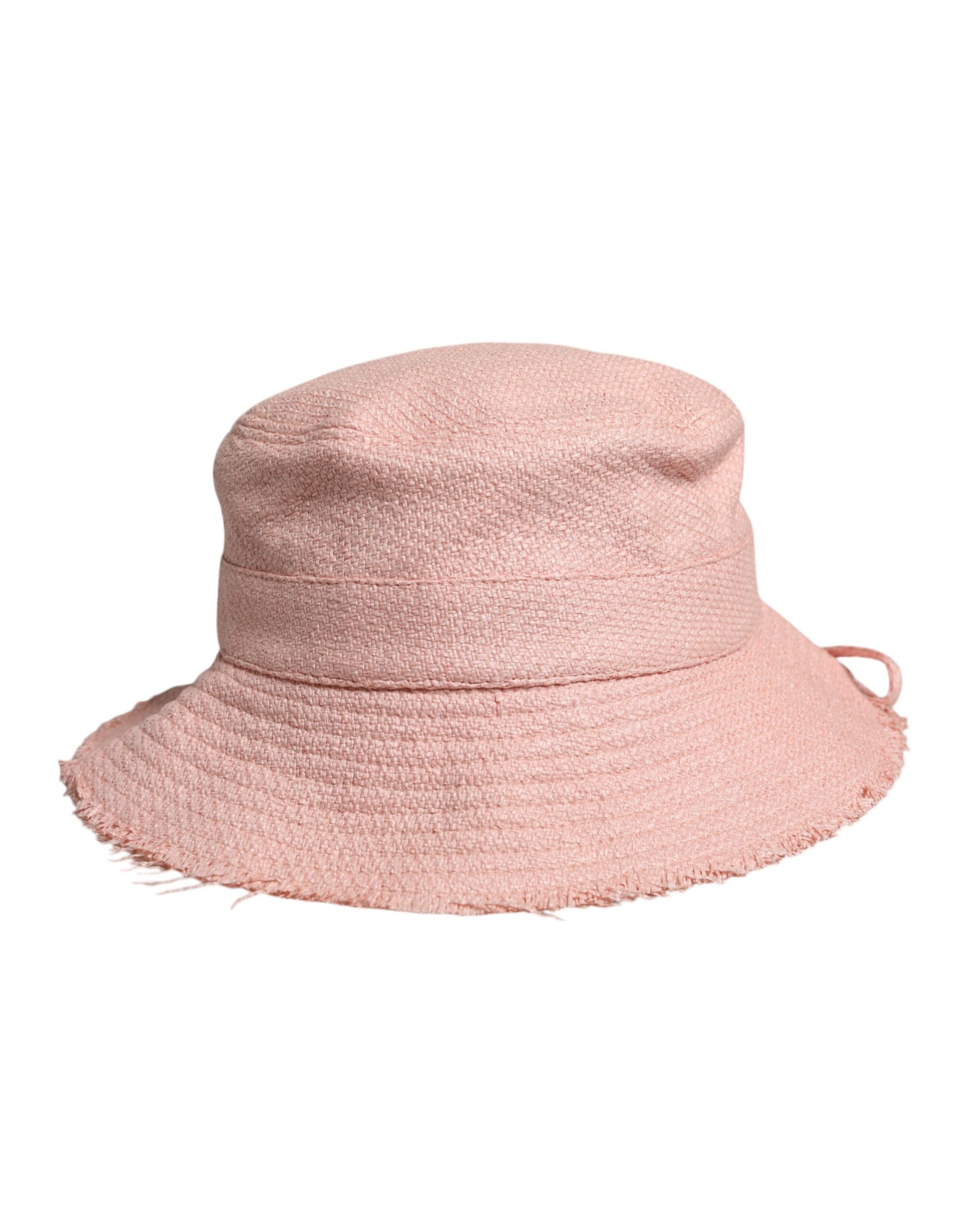 Dolce & Gabbana Pink Cotton Wide Brim Bucket Hat – 59 cm|L par Dolce & Gabbana | Disponible sur Sandy Store ByNet