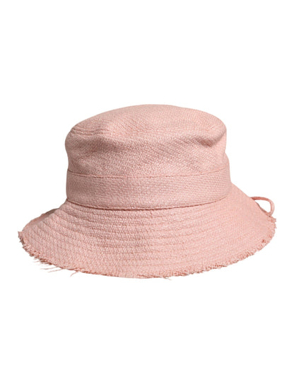Dolce & Gabbana Pink Cotton Wide Brim Bucket Hat – 59 cm|L par Dolce & Gabbana | Disponible sur Sandy Store ByNet