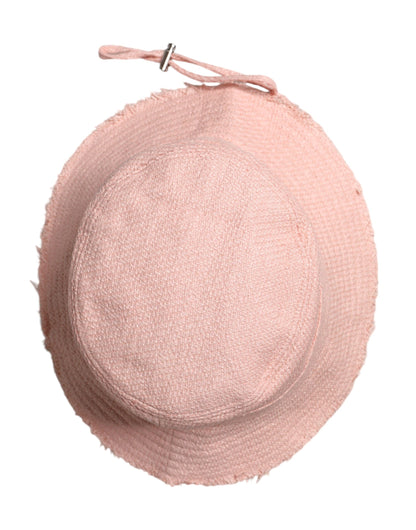 Dolce & Gabbana Pink Cotton Wide Brim Bucket Hat – 59 cm|L par Dolce & Gabbana | Disponible sur Sandy Store ByNet