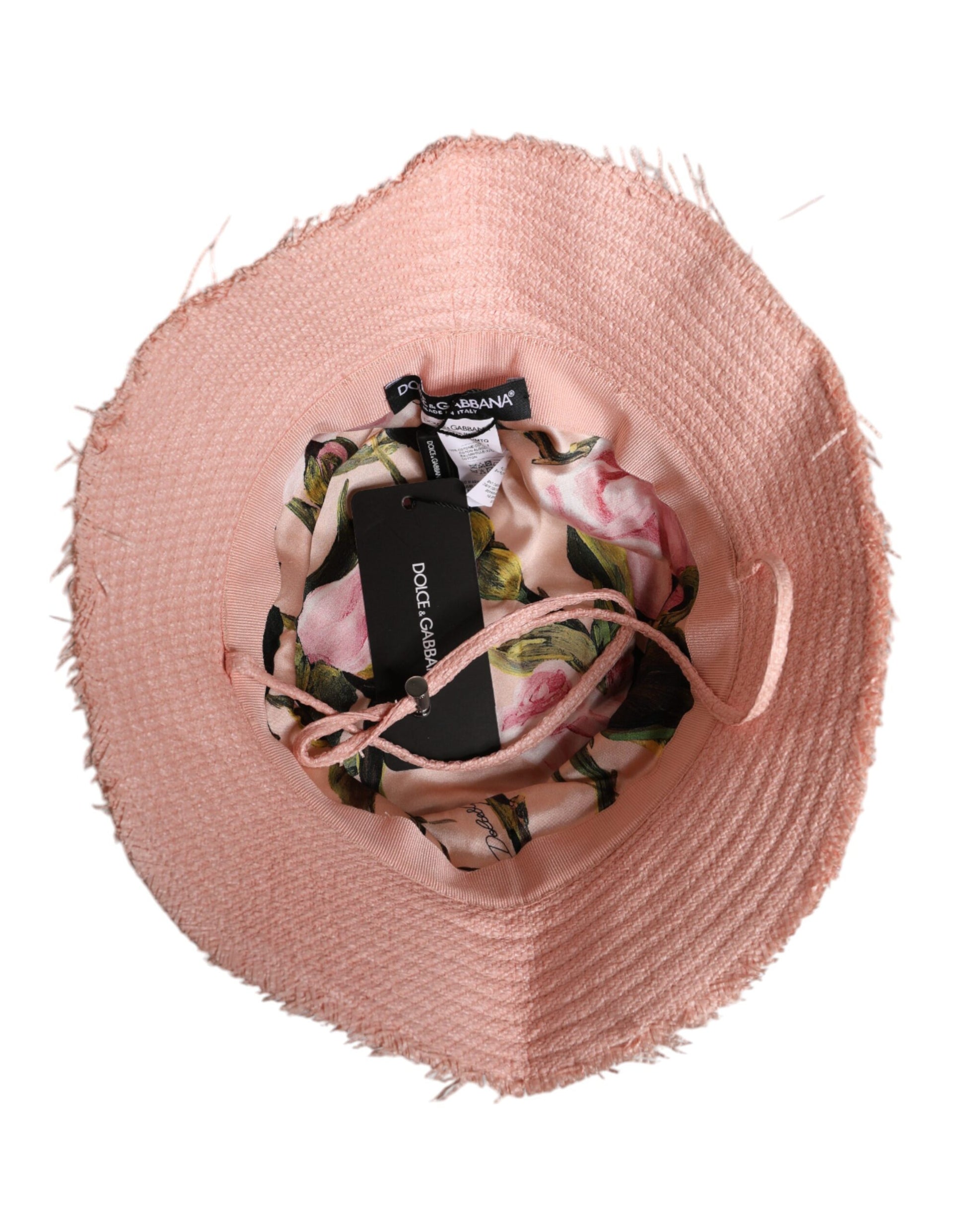 Dolce & Gabbana Pink Cotton Wide Brim Bucket Hat – 59 cm|L par Dolce & Gabbana | Disponible sur Sandy Store ByNet