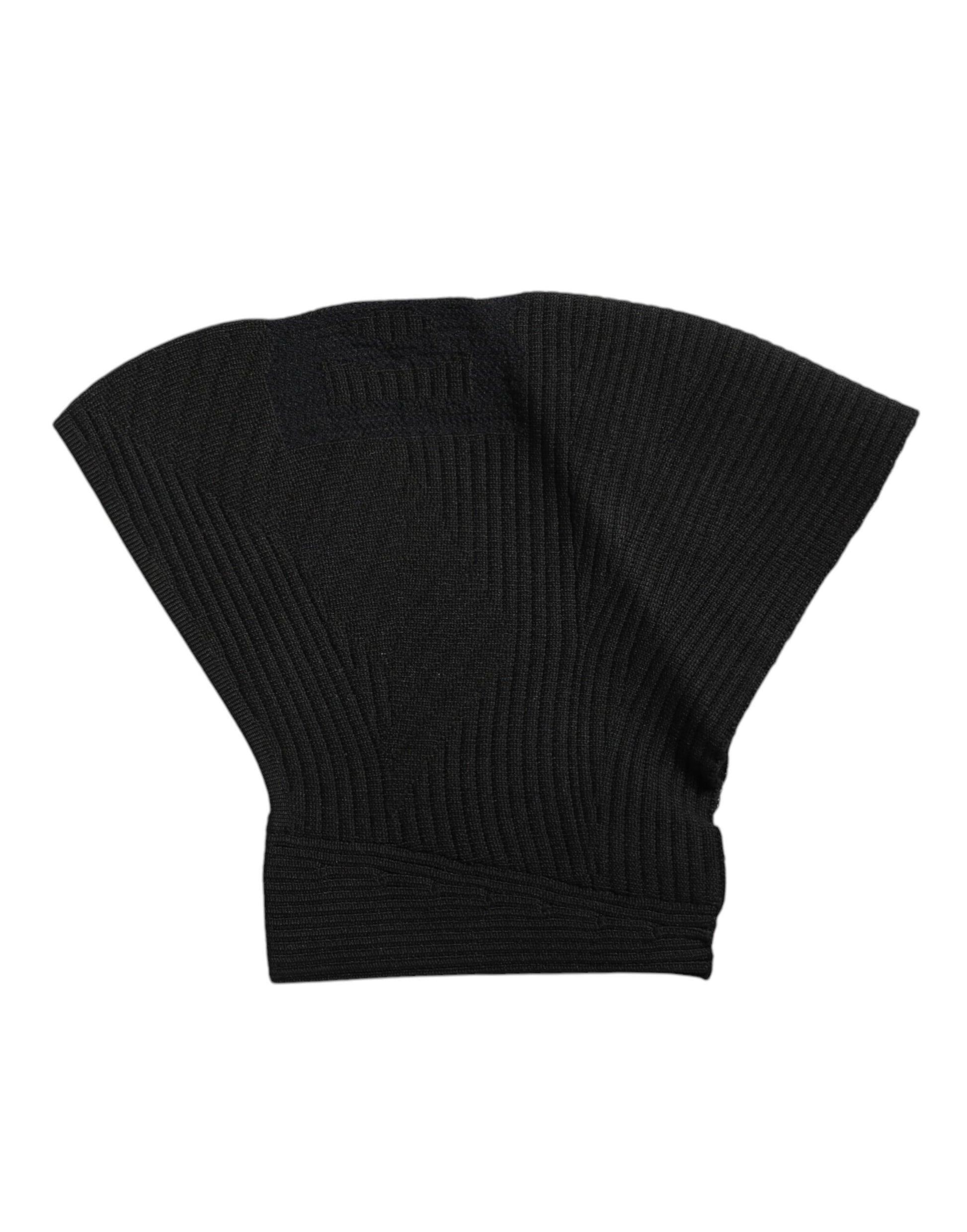 Dolce & Gabbana Black Nylon Knitted Ski Mask Balaclava – par Dolce & Gabbana | Disponible sur Sandy Store ByNet