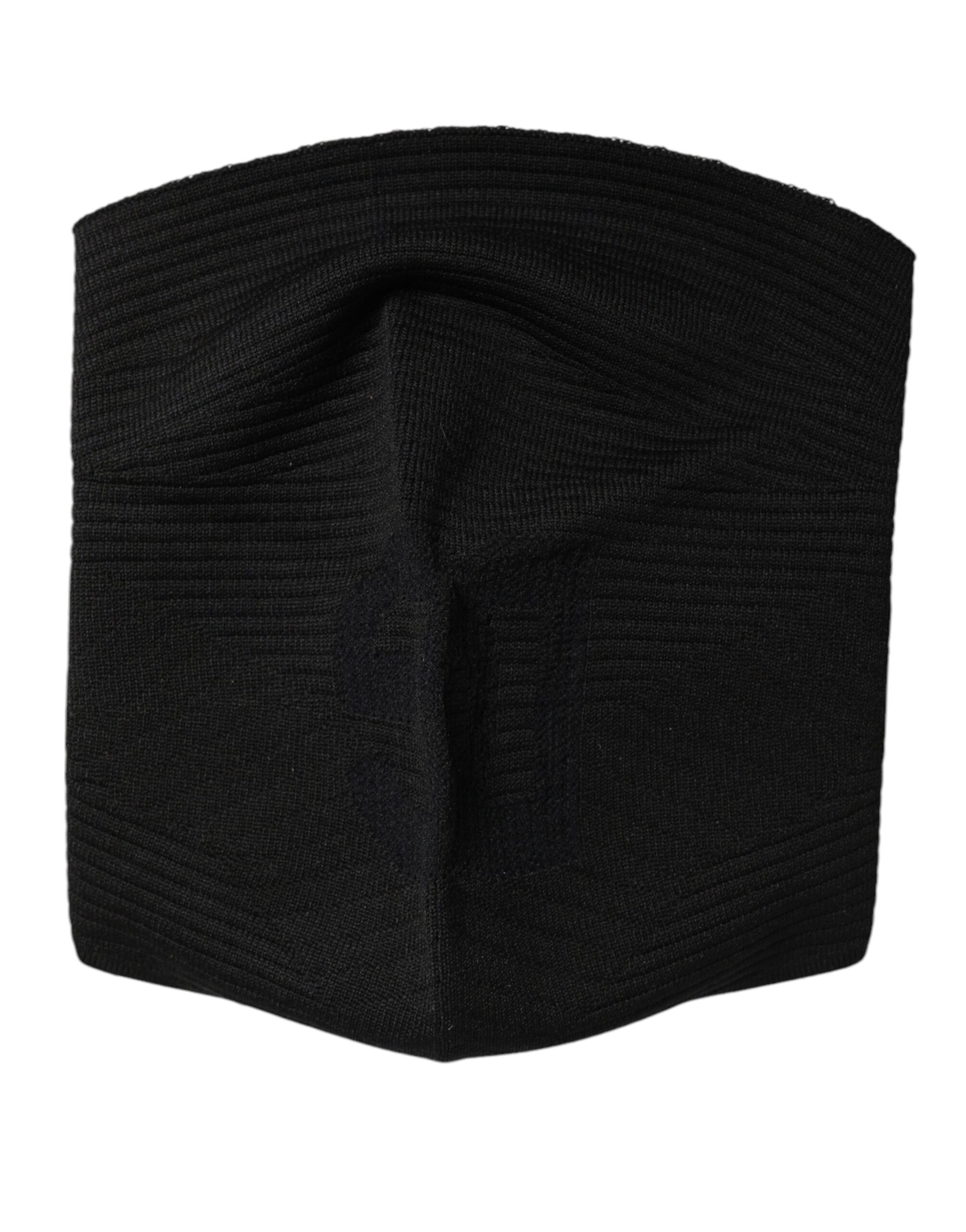 Dolce & Gabbana Black Nylon Knitted Ski Mask Balaclava – par Dolce & Gabbana | Disponible sur Sandy Store ByNet