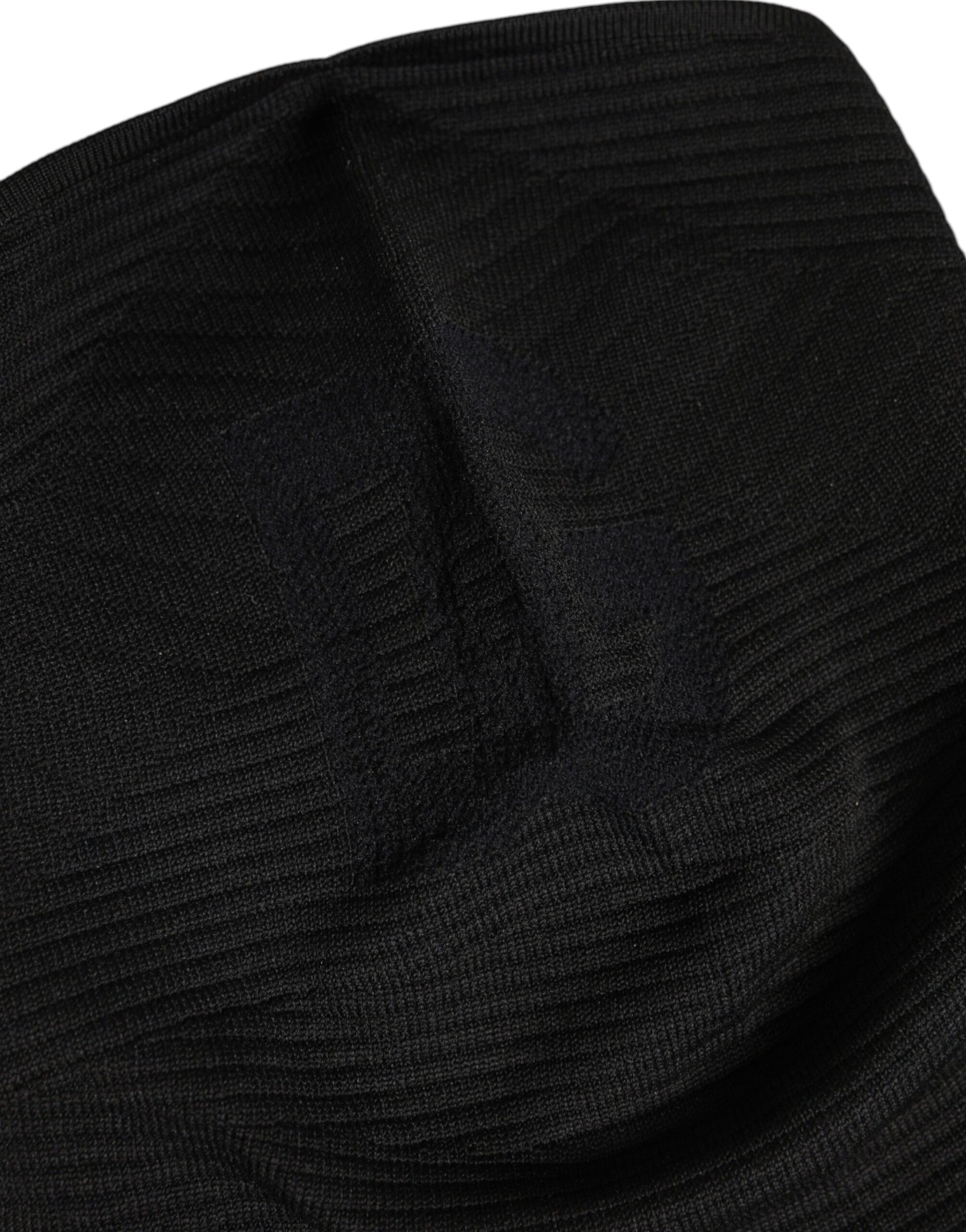 Dolce & Gabbana Black Nylon Knitted Ski Mask Balaclava – par Dolce & Gabbana | Disponible sur Sandy Store ByNet