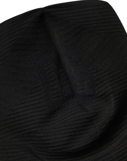 Dolce & Gabbana Black Nylon Knitted Ski Mask Balaclava – par Dolce & Gabbana | Disponible sur Sandy Store ByNet
