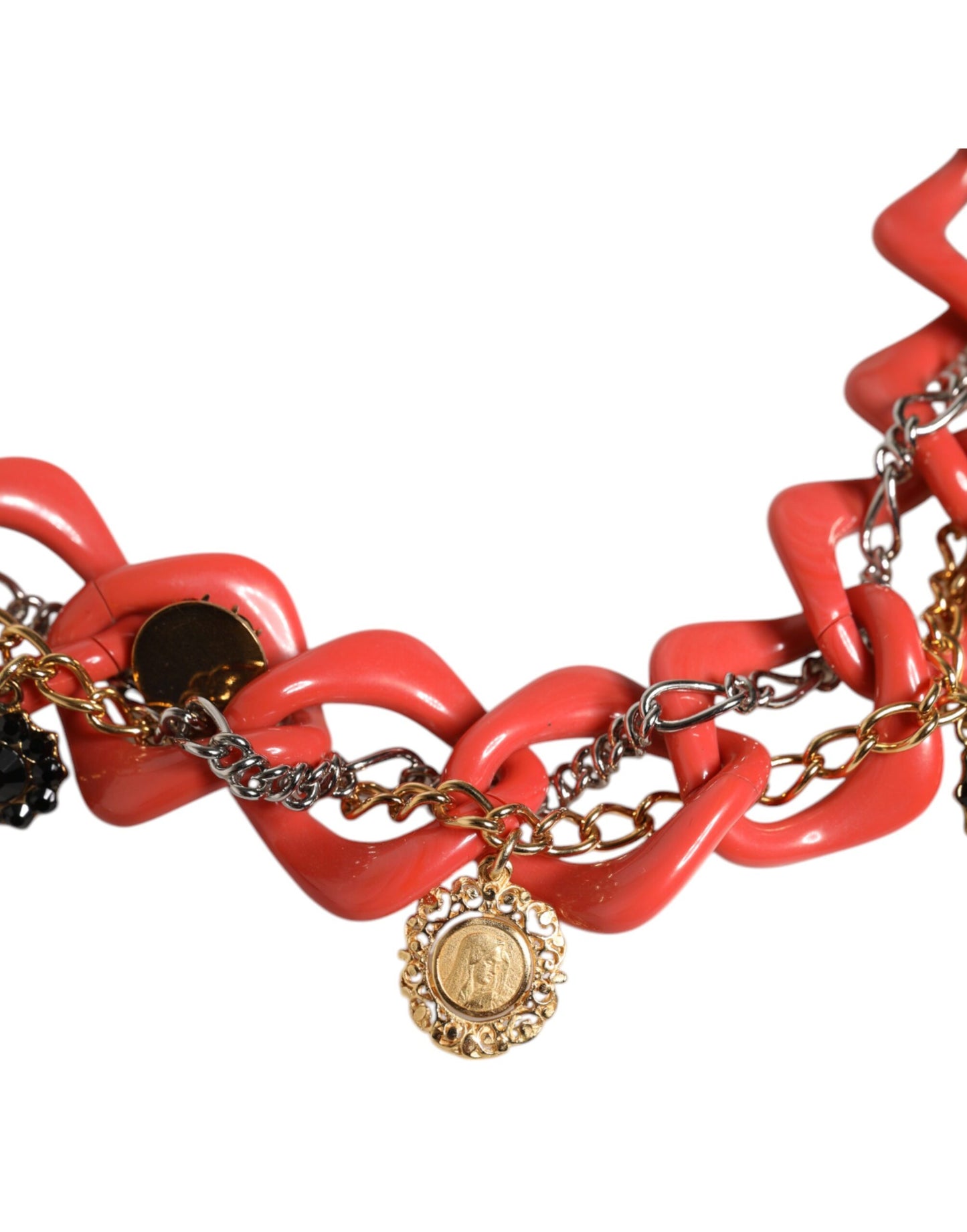 Ceinture à chaîne ornée multicolore Dolce &amp; Gabbana