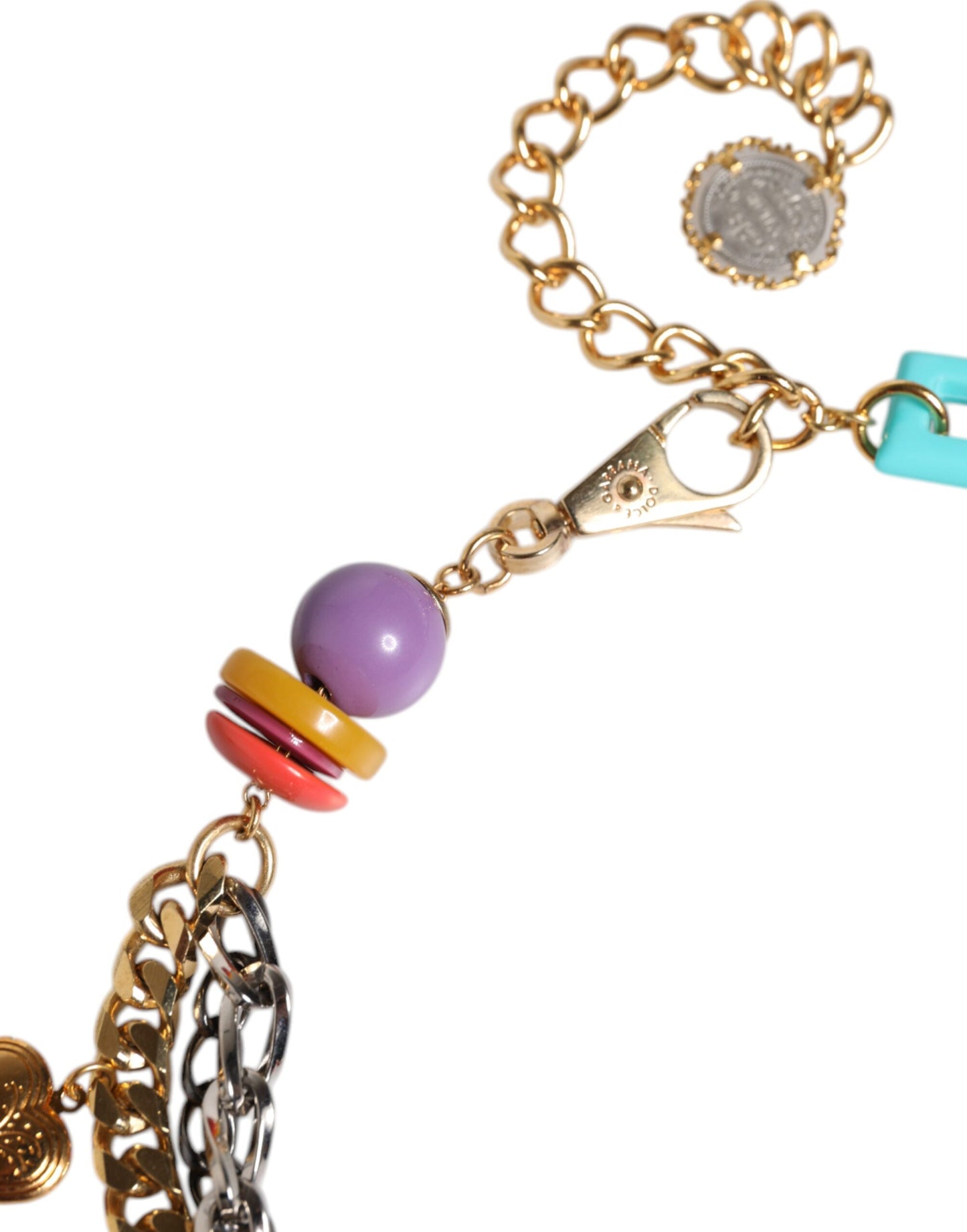Ceinture à chaîne ornée multicolore Dolce &amp; Gabbana
