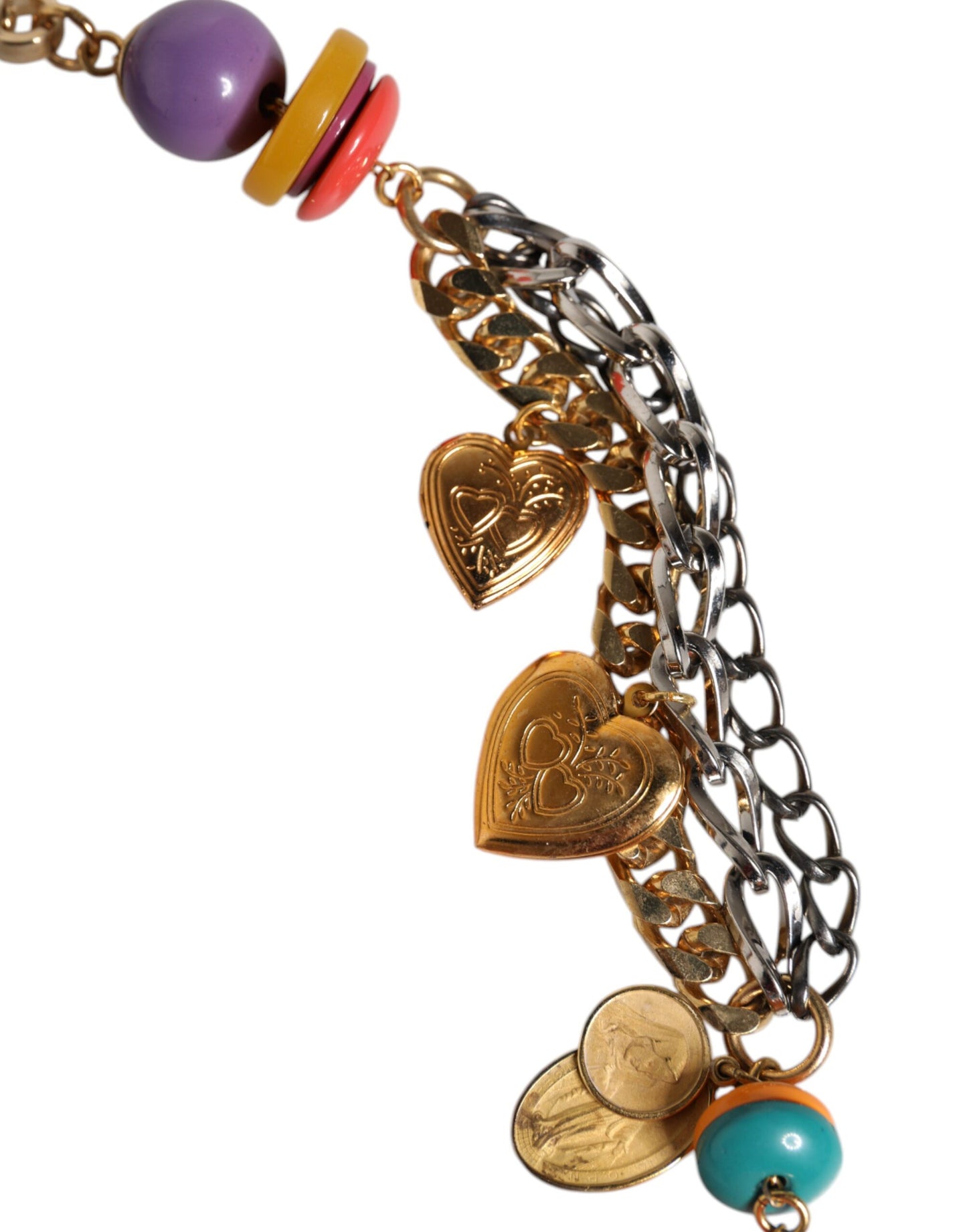Ceinture à chaîne ornée multicolore Dolce &amp; Gabbana